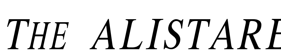 The_ALISTAREN Italic Yazı tipi ücretsiz indir